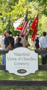 Civil War reenactment at the Waterford Union of Churches Cemetery