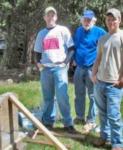 Students righting headstones at the Waterford Union of Churches Cemetery