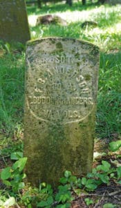 Gravestone of Sgt. Anderson of the Loudoun Rangers in Waterford VA