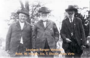 Loudoun Ranger Veterans Robert W Hough, Joseph T Divine, and Charles Virts